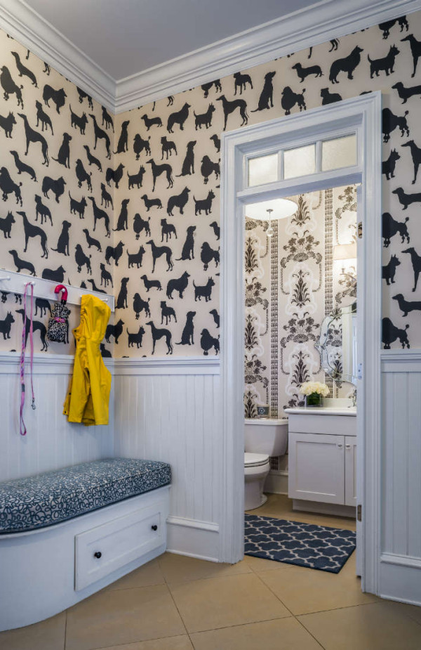 dog-wallpaper-mudroom-bathroom