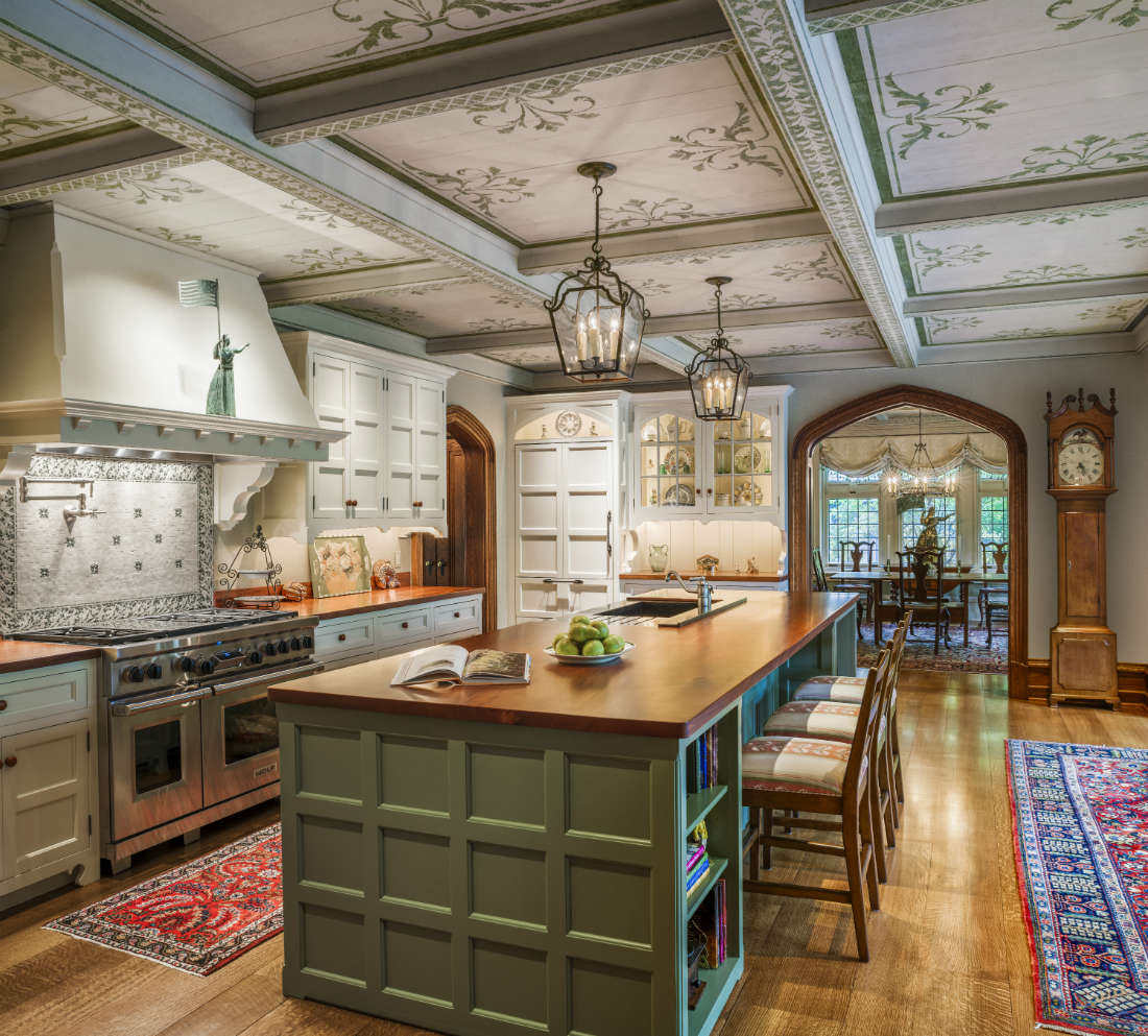 olive-green-kitchen-island