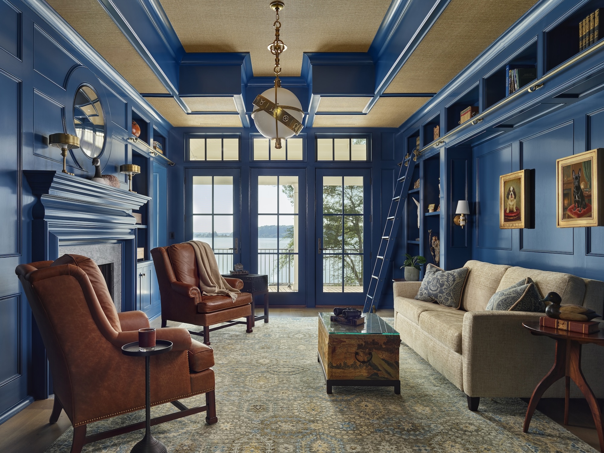 color-drenched-interior-design-blue-walls-wallpaper-ceiling